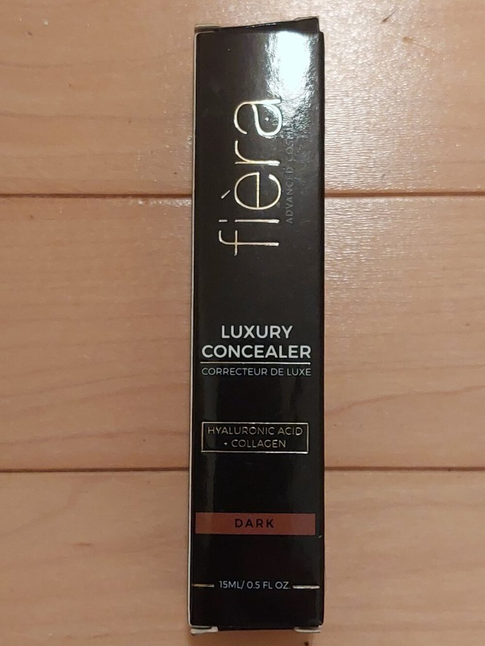 NIB Fièra Luxury Concealer Dark 0.5oz Collagen Hyaluronic Acid